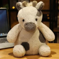Online La compagnie de la peluche Peluche girafe bébé blanc aux tâches grises