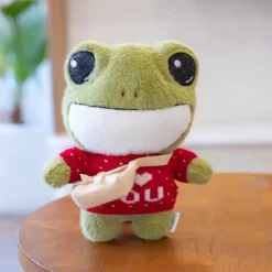 Online La compagnie de la peluche Peluche grenouille verte douce avec pull hiver câlin