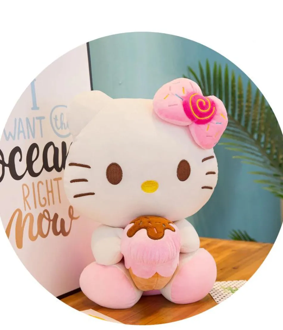 Outlet La compagnie de la peluche Peluche Hello Kitty douce gourmandise estivale