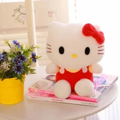 Sale La compagnie de la peluche Peluche Hello Kitty rouge douce câline enfant collection