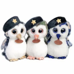 Outlet La compagnie de la peluche Peluche hibou bleu militaire doux chambre enfant