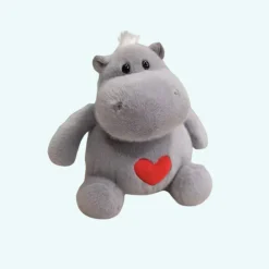 Sale La compagnie de la peluche Peluche hippopotame tendre cœur doux enfant câlin