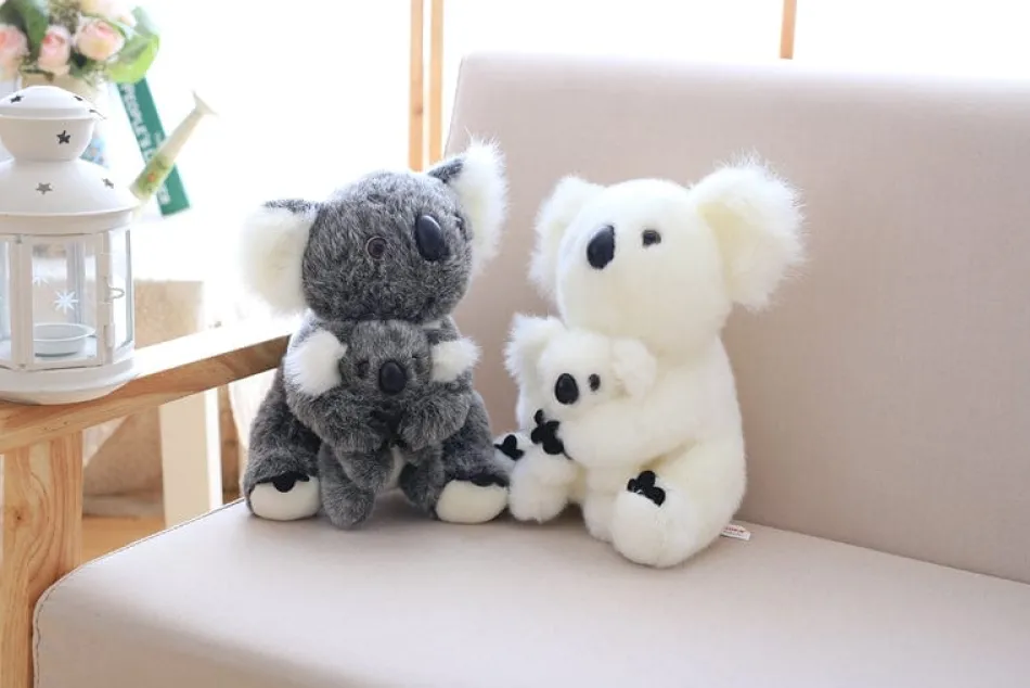 New La compagnie de la peluche Peluche koala avec son bébé