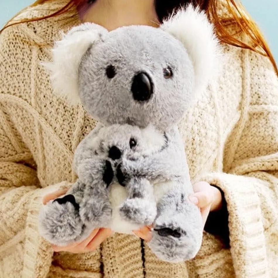 New La compagnie de la peluche Peluche koala avec son bébé