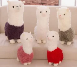 Hot La compagnie de la peluche Peluche lama alpaga rouge doux animal câlin déco