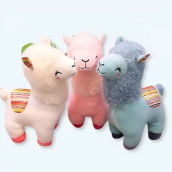 Outlet La compagnie de la peluche Peluche lama coloré doux arc-en-ciel pour enfant