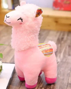 Outlet La compagnie de la peluche Peluche lama coloré doux arc-en-ciel pour enfant
