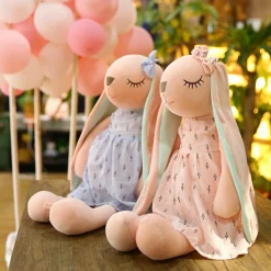 Sale La compagnie de la peluche Peluche lapin aux longues oreilles