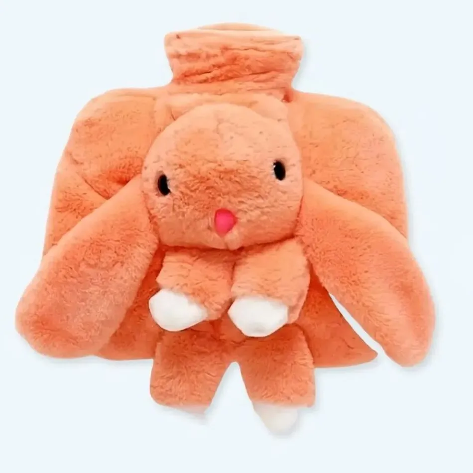 La compagnie de la peluche Peluche lapin bouillote douce réconfort hiver chaleureux