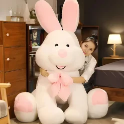 Discount La compagnie de la peluche Peluche lapin géant blanc doux câlin enfant chambre