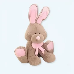 Online La compagnie de la peluche Peluche lapin géant marron doux pour câlins enfant