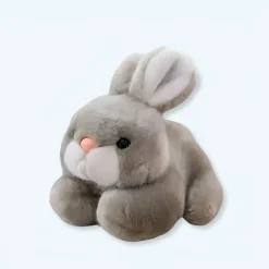 Clearance La compagnie de la peluche Peluche lapin gris doux câlin enfant univers apaisant
