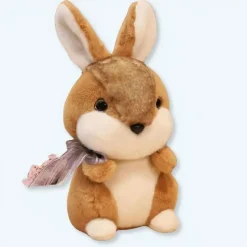 Hot La compagnie de la peluche Peluche lapin lièvre marron doux câlin enfant univers bois
