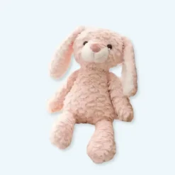 New La compagnie de la peluche Peluche lapin rose câlin tout doux enfant douillet