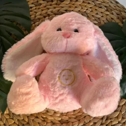 Sale La compagnie de la peluche Peluche lapin rose veilleuse douce sommeil enfant