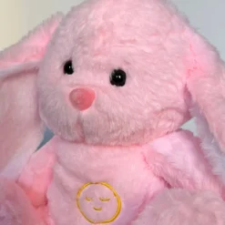 Sale La compagnie de la peluche Peluche lapin rose veilleuse douce sommeil enfant