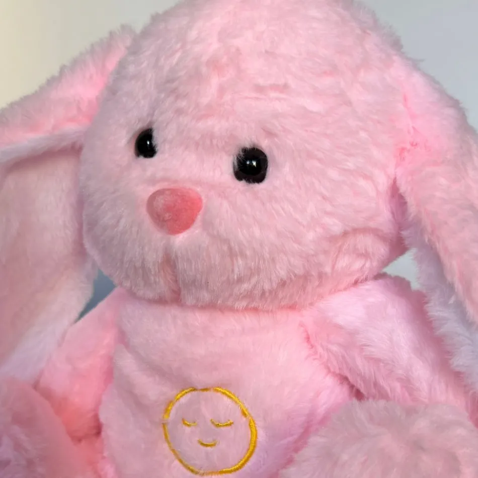 Sale La compagnie de la peluche Peluche lapin rose veilleuse douce sommeil enfant