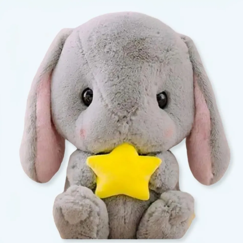 La compagnie de la peluche Peluche lapin étoile doux coton enfant câlin nuit