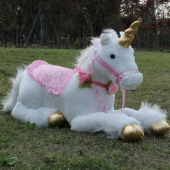 Best La compagnie de la peluche Peluche licorne cheval blanc doux câlin enfant rêve