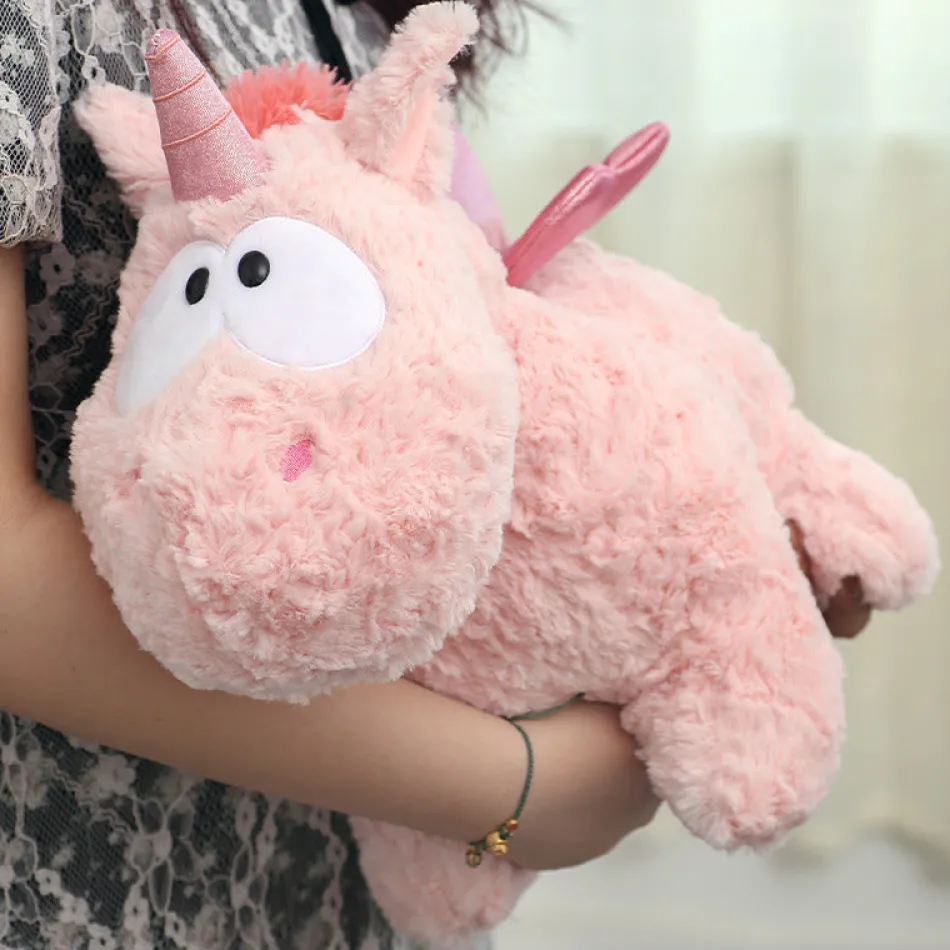 La compagnie de la peluche Peluche licorne coloré à poils épais