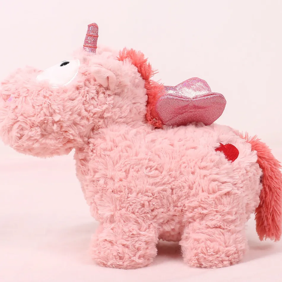La compagnie de la peluche Peluche licorne coloré à poils épais