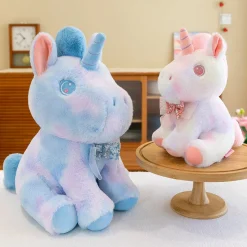 Sale La compagnie de la peluche Peluche licorne douce pastel et arc en ciel