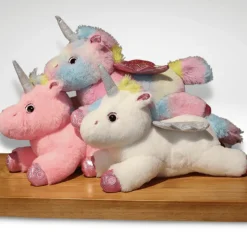 Clearance La compagnie de la peluche Peluche licorne multicolore éclairé