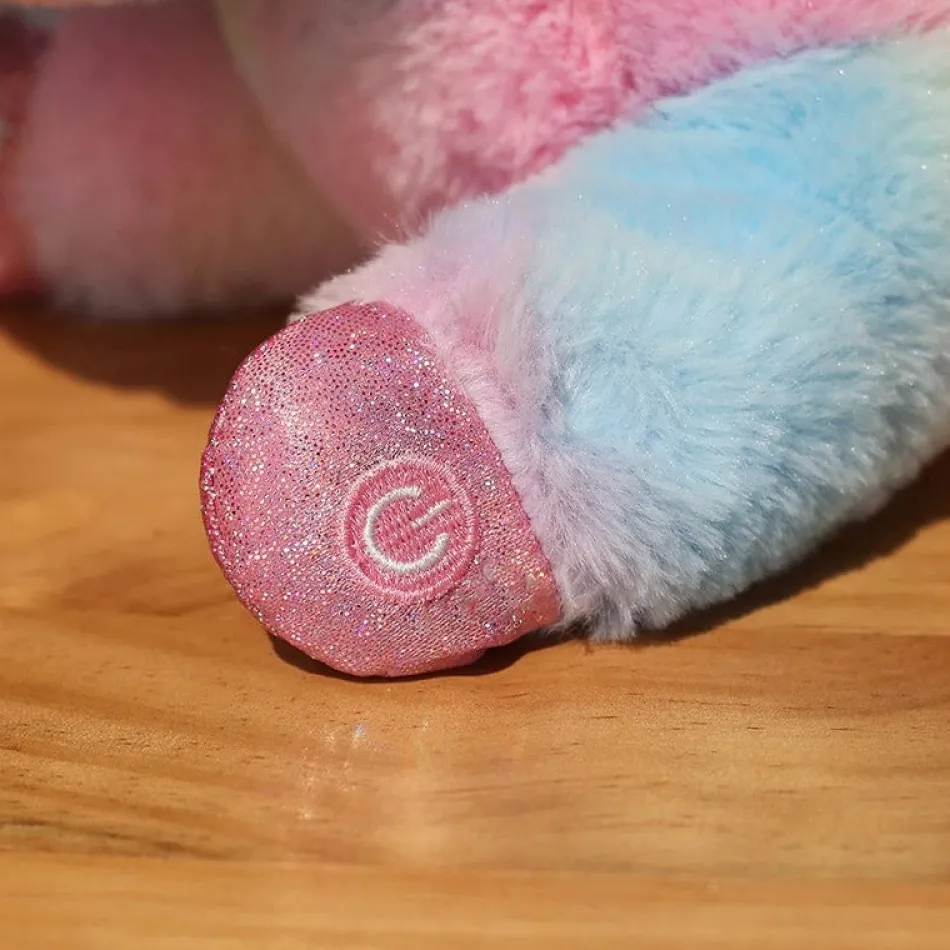 Clearance La compagnie de la peluche Peluche licorne multicolore éclairé