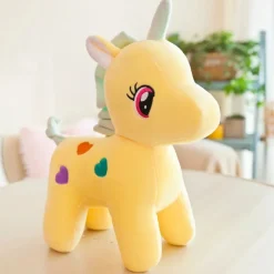 Online La compagnie de la peluche Peluche licorne multicolore avec des cœurs