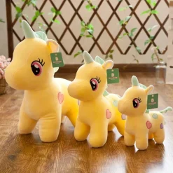 Online La compagnie de la peluche Peluche licorne multicolore avec des cœurs