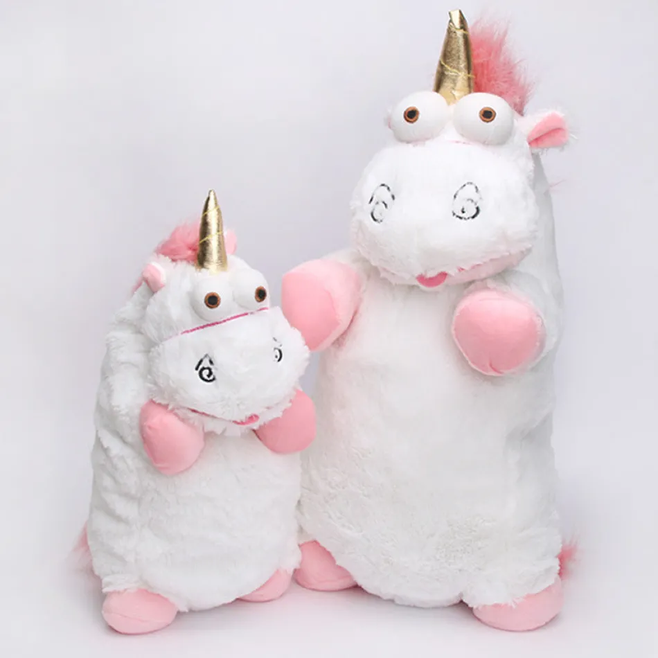 Online La compagnie de la peluche Peluche licorne rigolote blanche rose et corne doré