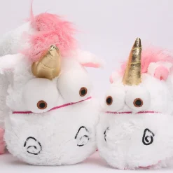 Online La compagnie de la peluche Peluche licorne rigolote blanche rose et corne doré