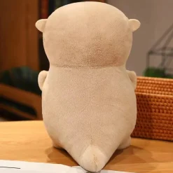 La compagnie de la peluche Peluche loutre tenant un poisson