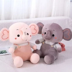 Clearance La compagnie de la peluche Peluche éléphant content en petite salopette