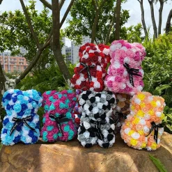 Best La compagnie de la peluche Peluche ourson en rose bicolore Saint-Valentin