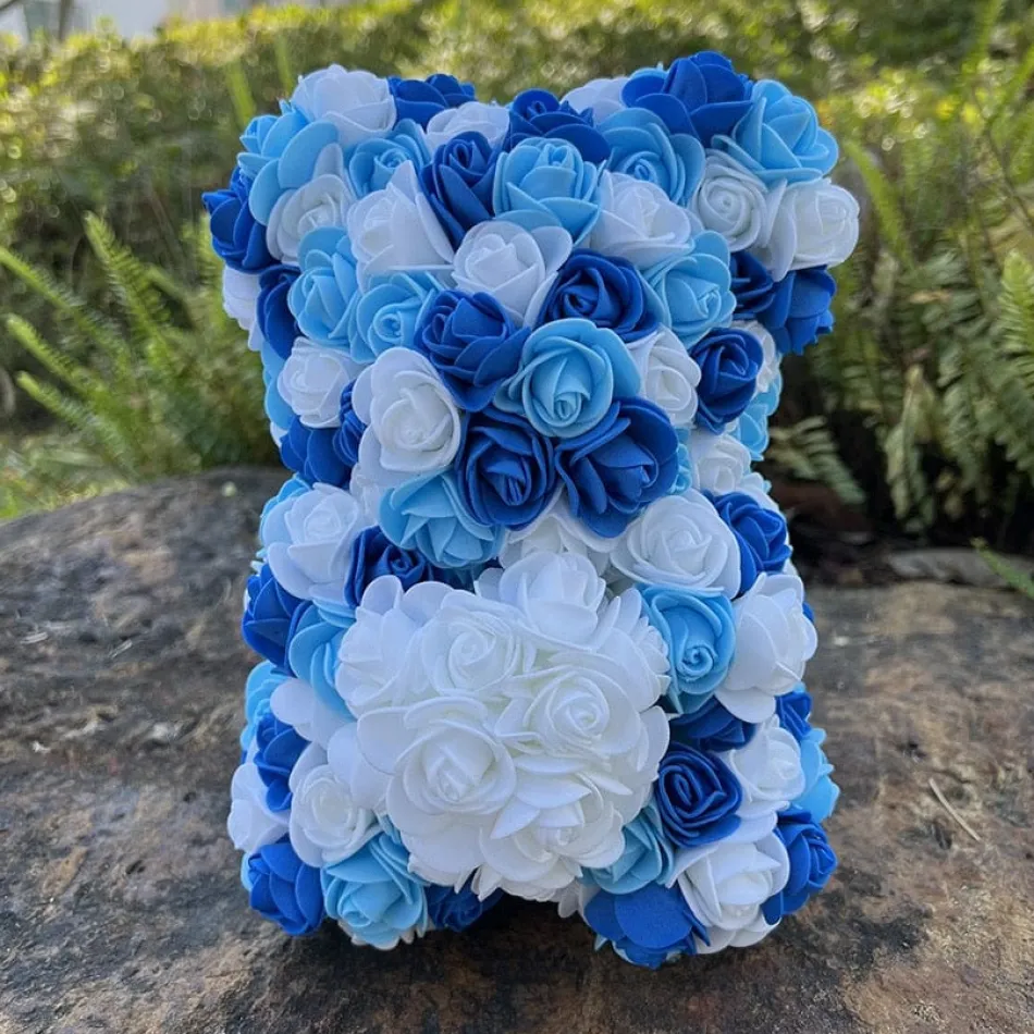 Best La compagnie de la peluche Peluche ourson en rose bicolore Saint-Valentin