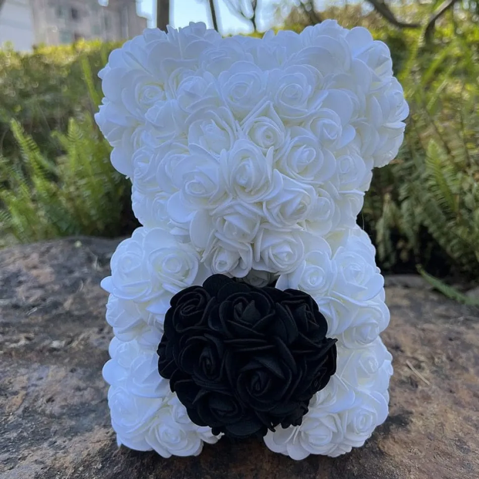 Best La compagnie de la peluche Peluche ourson en rose bicolore Saint-Valentin