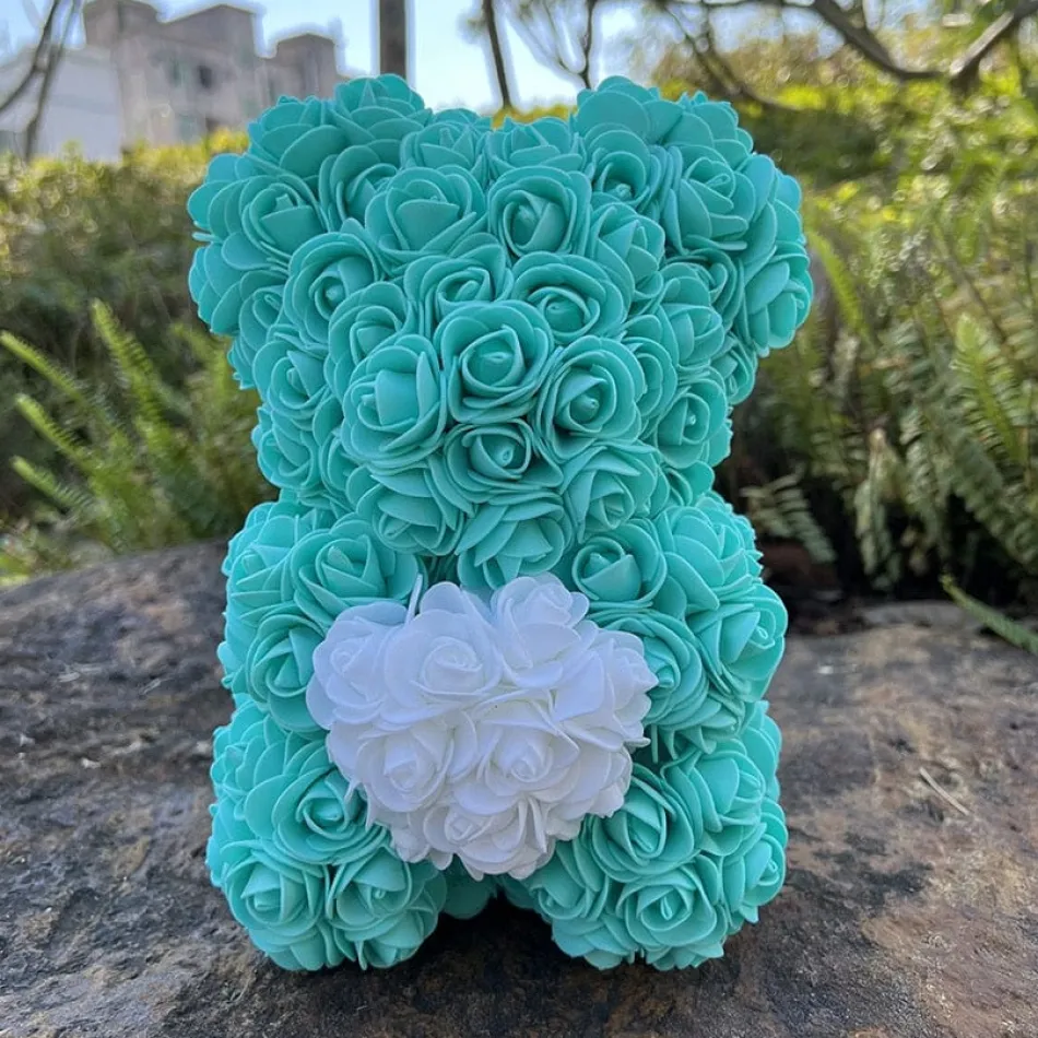 Best La compagnie de la peluche Peluche ourson en rose bicolore Saint-Valentin