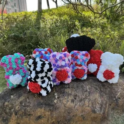 Hot La compagnie de la peluche Peluche ourson en rose cœur bicolore Saint-Valentin