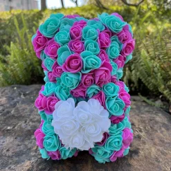 Hot La compagnie de la peluche Peluche ourson en rose cœur bicolore Saint-Valentin