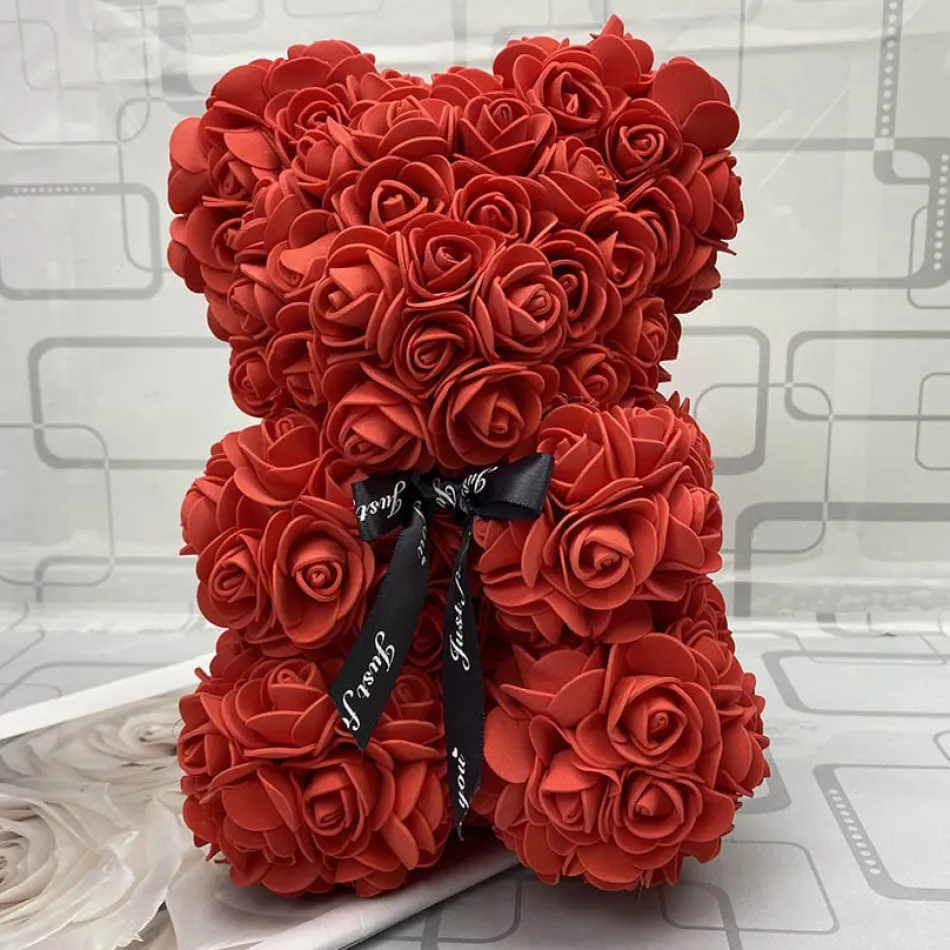 Best La compagnie de la peluche Peluche ourson en rose Saint-Valentin