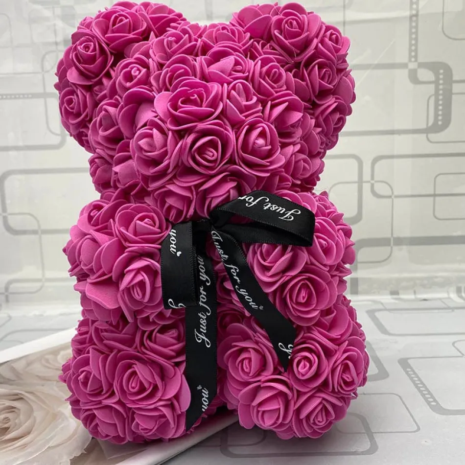 Best La compagnie de la peluche Peluche ourson en rose Saint-Valentin