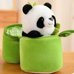 Online La compagnie de la peluche Peluche panda mignonne et son bambou