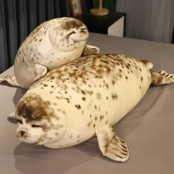 New La compagnie de la peluche Peluche phoque XXL réaliste douce hiver câlin déco