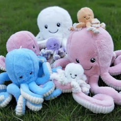La compagnie de la peluche Peluche pieuvre contente et colorée