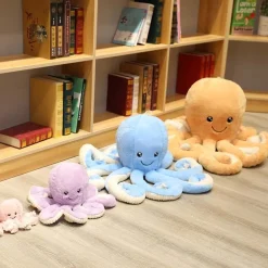 La compagnie de la peluche Peluche pieuvre contente et colorée