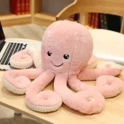 La compagnie de la peluche Peluche pieuvre contente et colorée