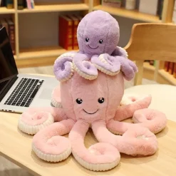 La compagnie de la peluche Peluche pieuvre contente et colorée