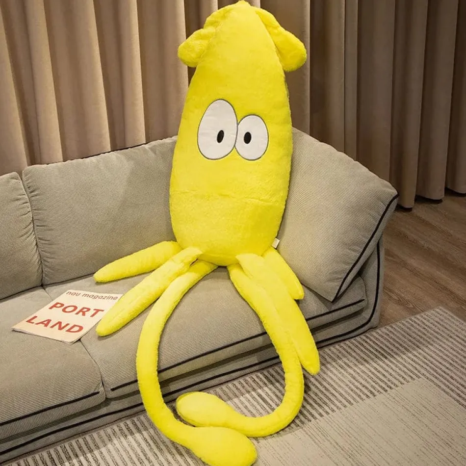 New La compagnie de la peluche Peluche pieuvre géante aux gros yeux