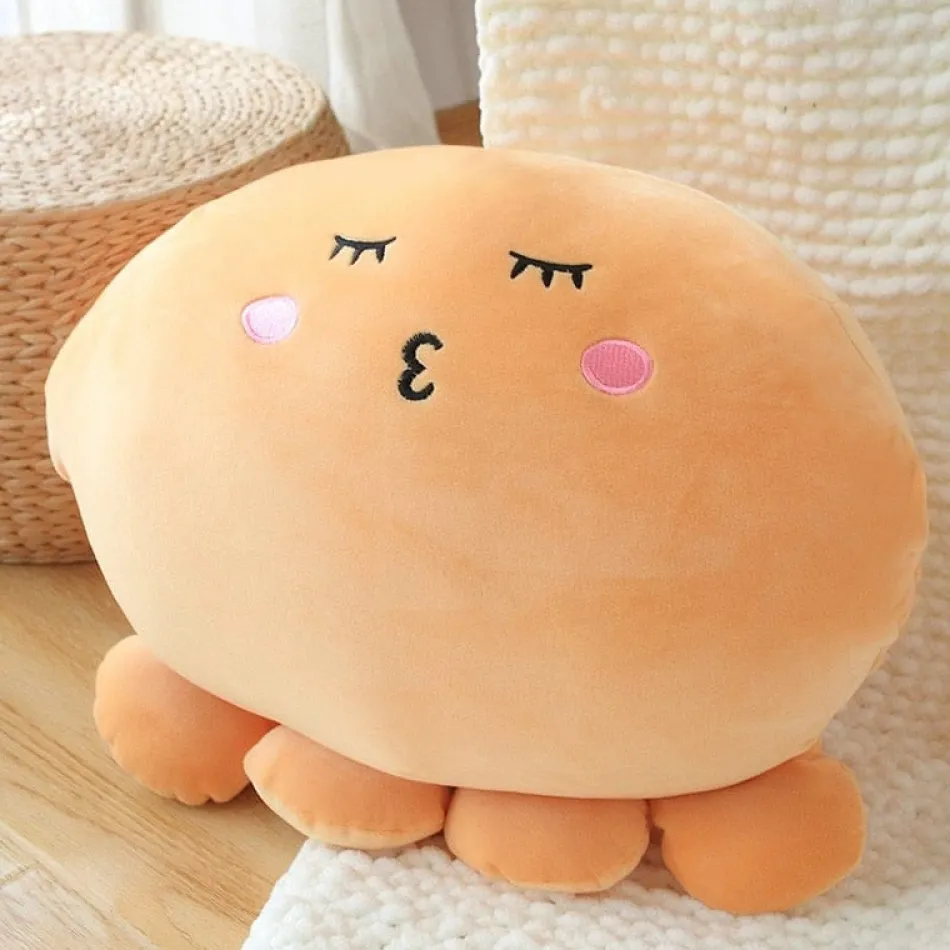 New La compagnie de la peluche Peluche pieuvre élégante et colorée